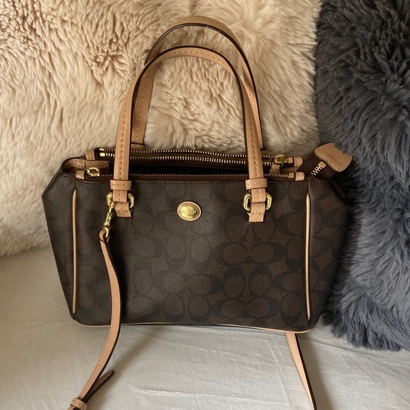 Coach Handbags - Coach Brown Signature Satchel